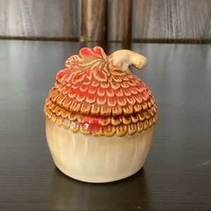 Vintage Ceramic Acorn Tealight Candle Holder